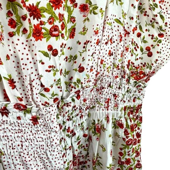 New Zara Patchwork Floral Print Playsuit Romper Size Medium - Picture 12 of 16